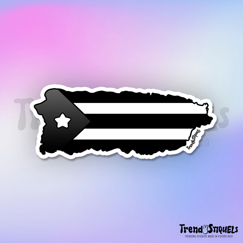 Isla Puerto Rico Bandera Resistencia (Premium Sticker)